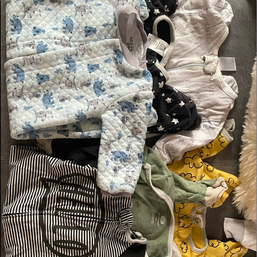 3-6 month boy long sleeved sleepers. Bundle of 11